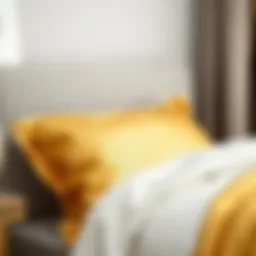 Elegant gold pillowcase enhancing interior decor
