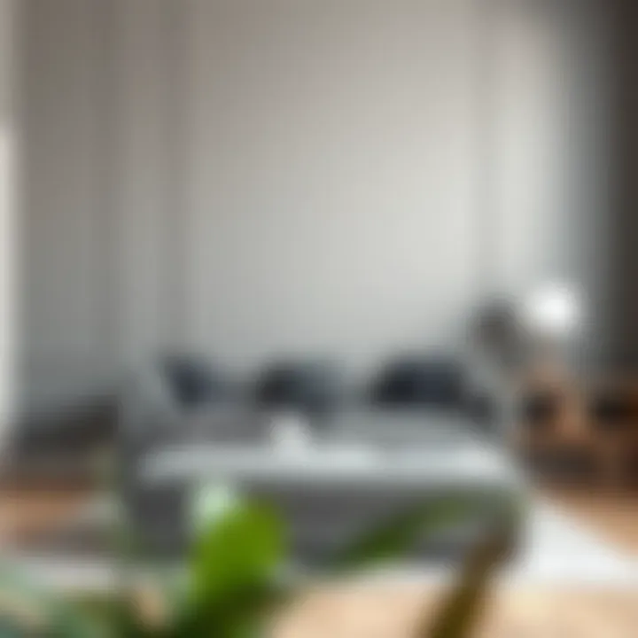 Interior design showcasing gray paint on walls