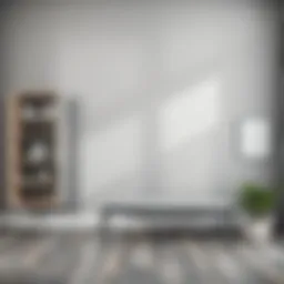 A palette of various shades of gray paint