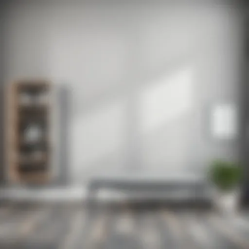 A palette of various shades of gray paint