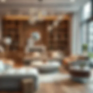 Innovative placement of price tags in contemporary decor
