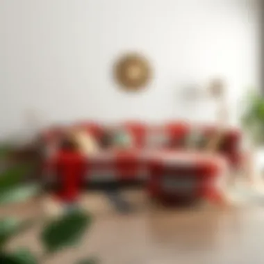 Color Harmony of the Checkered Sofa Set Harmonious color palette for checkered sofa set