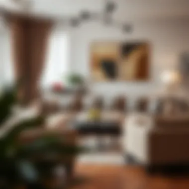 Cozy Arrangement of the Checkered Sofa Stylish arrangement of checkered sofa in a cozy living room