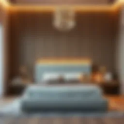 Contemporary bed design in a stylish bedroom