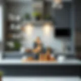 Elegant kitchen countertop organizer showcasing minimalist design.