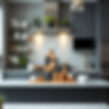 Minimalist Elegance in Kitchen Organization Elegant kitchen countertop organizer showcasing minimalist design.