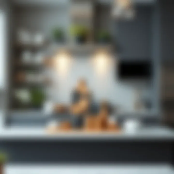 Minimalist Elegance in Kitchen Organization Elegant kitchen countertop organizer showcasing minimalist design.