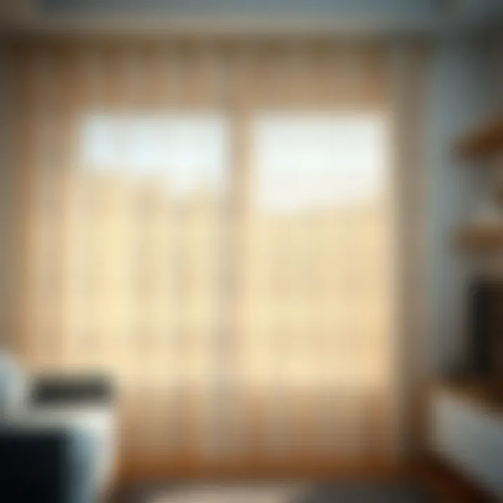 Chic lace curtain in modern interior decor