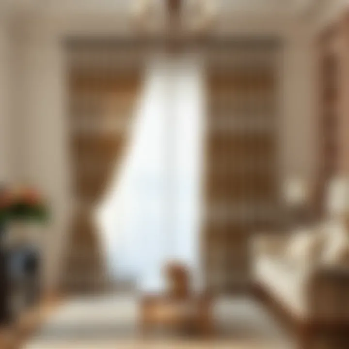 Elegant lace curtain design enhancing room ambiance