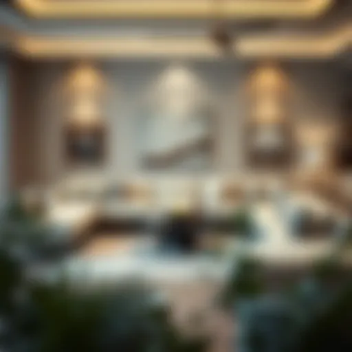 Elegant sofa arrangement in a modern living room