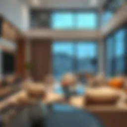 Elegant interior showcasing comfort glass applications