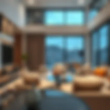 Elegant interior showcasing comfort glass applications