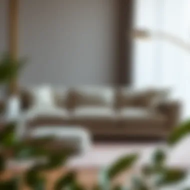 Luxurious L sofa with plush fabric