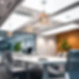 Sleek LED panel lighting in a modern office setting