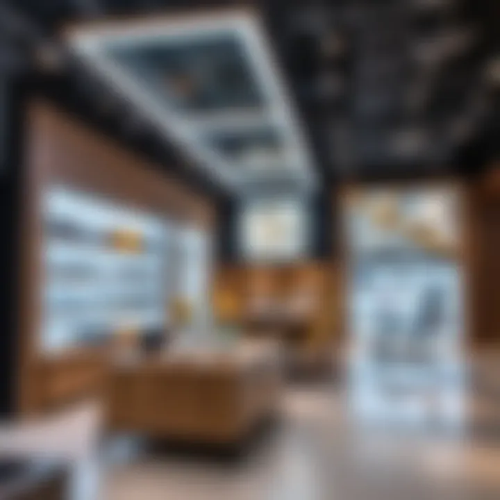 LED panel lights designed for an upscale retail environment