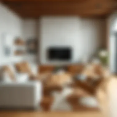 Living room showcasing the versatility of machine rugs