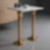 Elegant 70 cm table leg design showcasing modern aesthetics