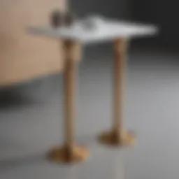 Elegant 70 cm table leg design showcasing modern aesthetics