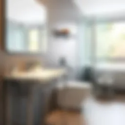 Contemporary metal bathroom set showcasing modern design