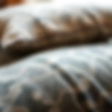 Close-up of fabric textures for cushion covers