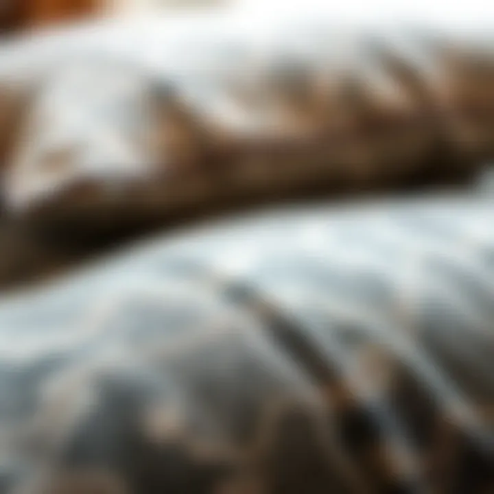 Close-up of fabric textures for cushion covers