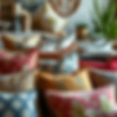 Variety of cushion covers displayed