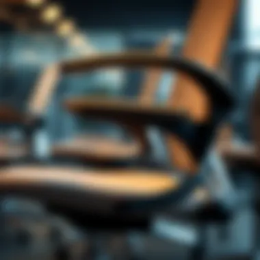 Close-up of ergonomic features in a stylish office chair