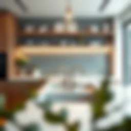 Elegant double sink in a modern kitchen