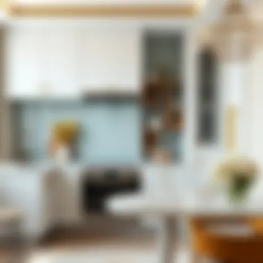 Trendy kitchen decor highlighting gold accents