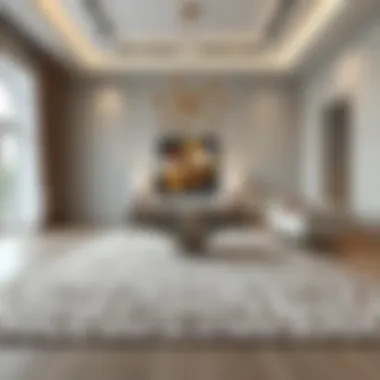 Elegant modern rug design with geometric patterns