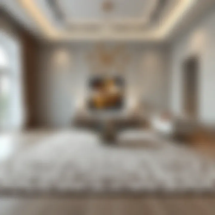 Elegant modern rug design with geometric patterns
