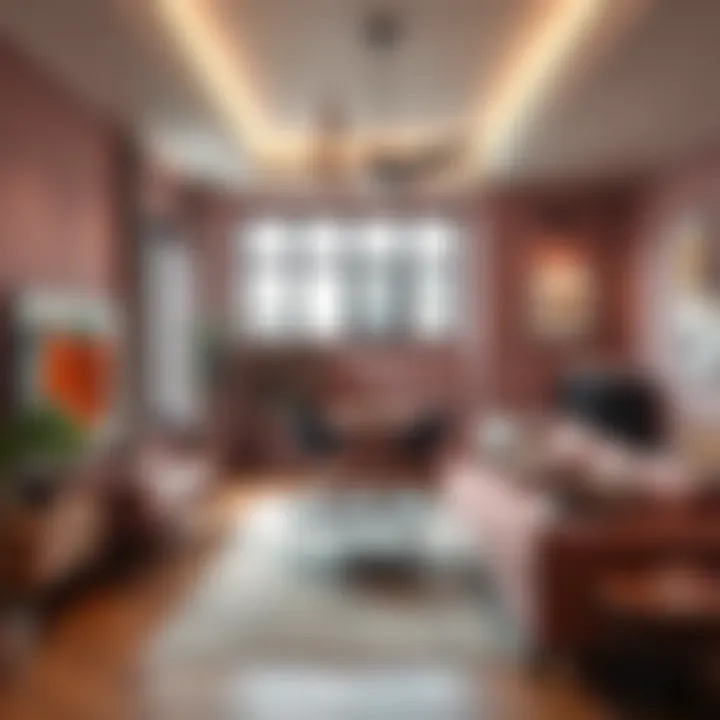 Stylish color palette for interior decoration