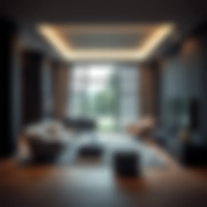 Modern room showcasing pano fon perdeler in design