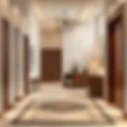 Stylish hallway showcasing a modern portmanteau design