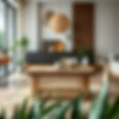 Versatile rattan square table showcased in various interior styles