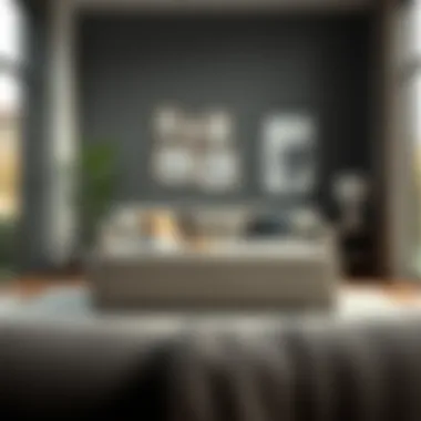 Versatile storage ottoman in contemporary space