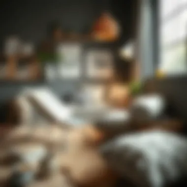 A cozy reading nook featuring a beautiful Scandinavian rug