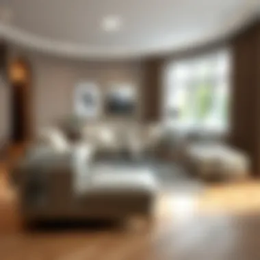 A stylish Scandinavian rug enhancing a modern living room