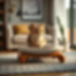 Elegant ceramic elevated cat food bowl enhancing home decor