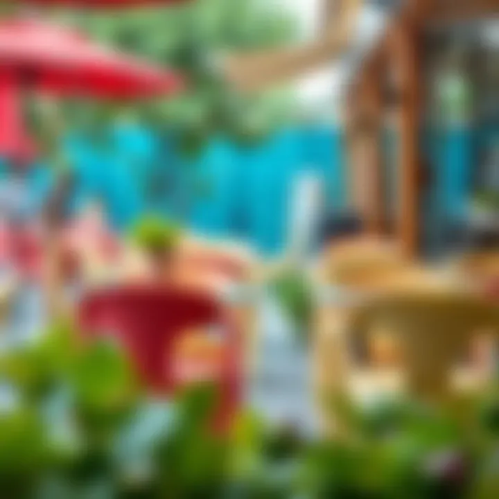 Versatile Seta plastic chairs used in a vibrant outdoor café
