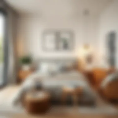 Minimalistic Small Bedroom Beautifully arranged small bedroom with minimalistic decor