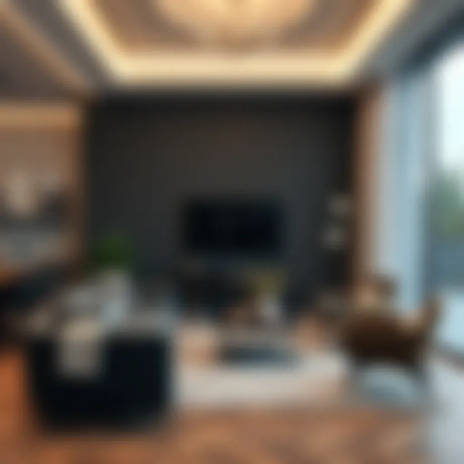 Cozy small living room with a modern design