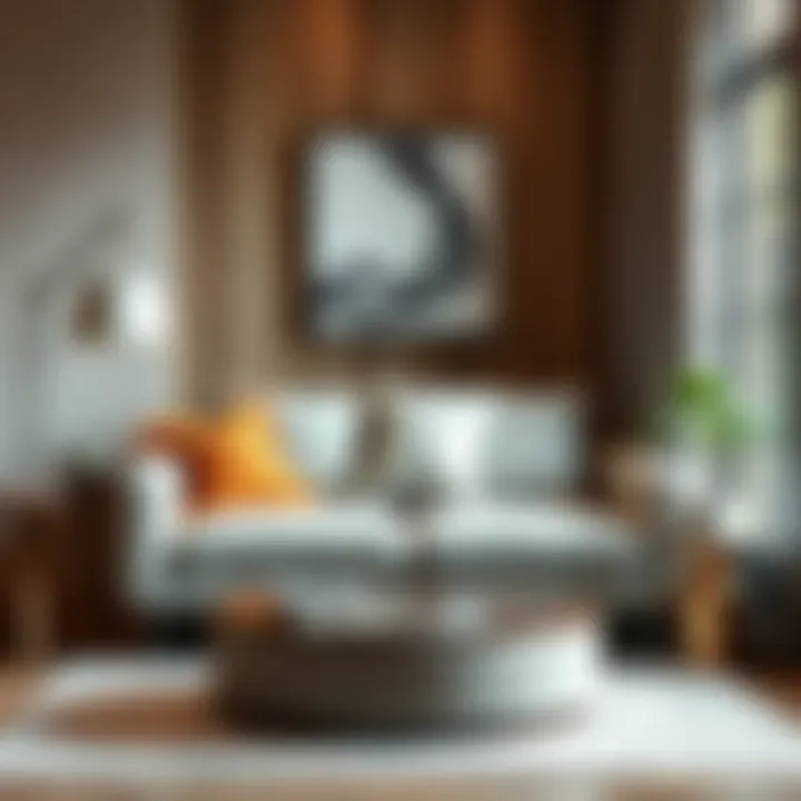 Cozy corner featuring a chic small sofa