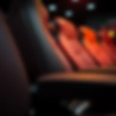 Close-up of high-quality materials used in sports seating upholstery