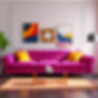 Colorful sofa set enhancing the vibrancy of a space