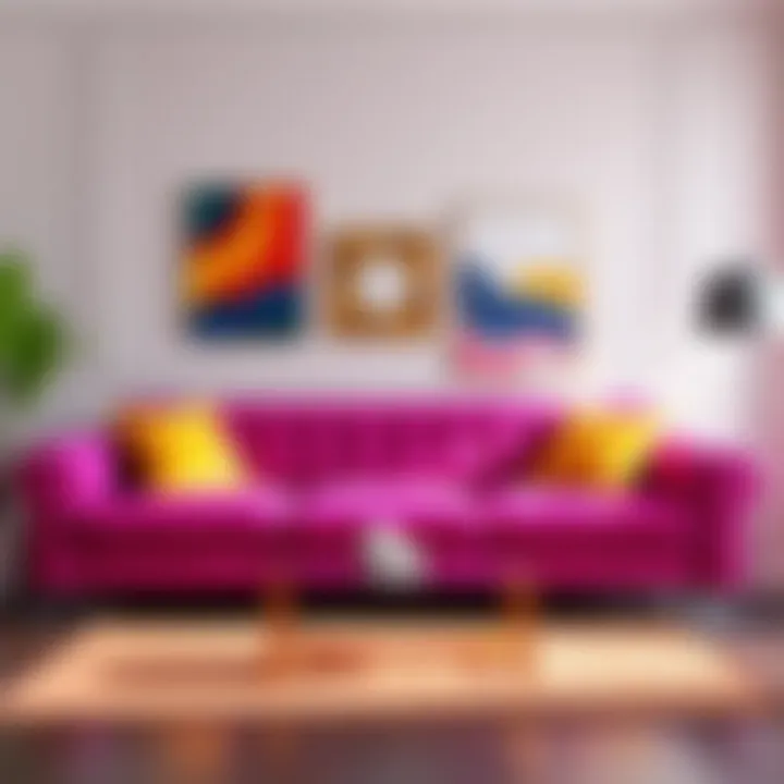 Colorful sofa set enhancing the vibrancy of a space