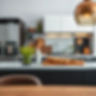 Cohesive Look with Stylish Arrangement Stylish arrangement of kitchen items for a cohesive look.