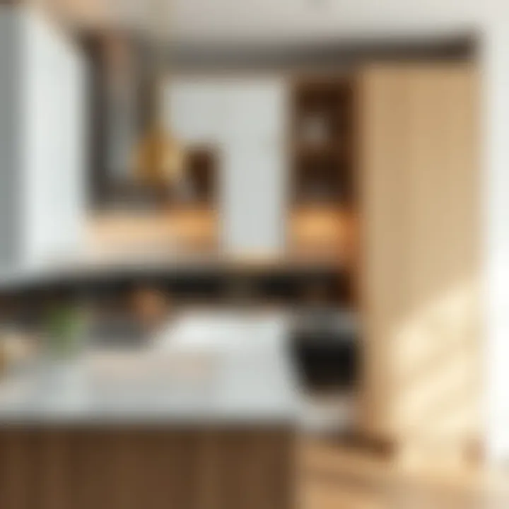 Stylish kitchen layout with optimal cabinet depth