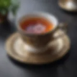 Elegant tea cup coaster design