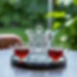 Elegant tea glass set showcasing intricate designs